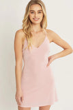 Annie Tie Back Tank Dress in Pink