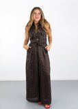 Eve Utility Belted Linen Jumpsuit