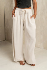Nico Wide Leg Pants in Oatmeal FINAL SALE