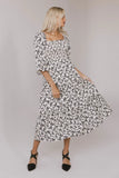 Kiran Floral Midi Dress in Cream FINAL SALE