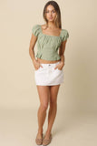 Gina Denim Mini Skirt White