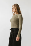 Russel Ribbed Sweater in Olive