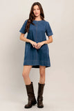 SIMPLY PUT TOGETHER DENIM MINI DRESS FINAL SALE