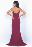 Daris Gown Berry Cat Eye Scoop Neckline Dress