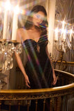 Maddox Gown Black STRAPLESS GLITTER EMBELLISHED GOWN