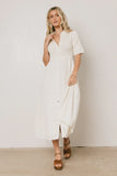 Nicole Smocked Maxi Dress in Cream FINAL SALE
