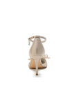 Pointed Toe Bow Stiletto Ankle Strap High Heels