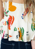 Alma Tie Front Top