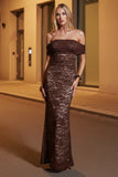 Dulce Lace Maxi Dress Chocolate
