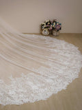 Flower Lace Cathedral Veil Bridal Veil Wedding Veil