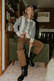 Amber Wide Leg Jeans in Brown FINAL SALE