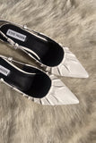 Syrie Pleated Pointed Toe Heel