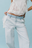 Kendall Striped Wide Leg Jeans