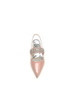 Nude Pink Womens Shoes with Silver Accents