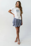 Cole Ruffle Mini Skirt in Light Blue