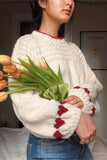 Genevieve Heart Detail Sweater