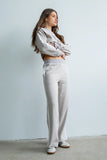 Mickey Wide Leg Jogger in Taupe