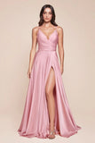 ERICA GOWN SOFT SATIN A LINE DRESS
