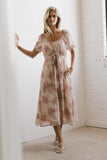 Janie Waist Tie Midi Dress FINAL SALE