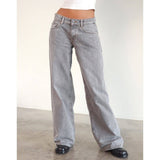 Vinnie Low Rise Wide Leg Denim Jeans
