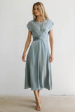 Rosalind Midi Dress in Blue FINAL SALE