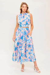 SUMMER HARMONY TIE TOP SKIRT SET POWDER BLUE