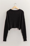 Brielle Ribbed Crop Sweater