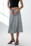 Jordyn Polka Dot Skirt in Heather Grey