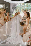 Boho Mermaid V Neck Lace Wedding Dresses