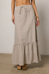 Willie Gingham Maxi Skirt FINAL SALE