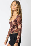 April Checkered Top