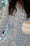 Blue Christmas Pajama Set
