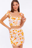 Kelley Floral Tie Shoulder Tank