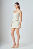 Tweed Skinny Strap Tank Top