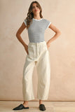 Flower Button Fly Pants