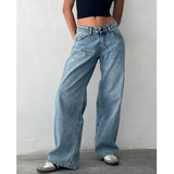 Vinnie Low Rise Wide Leg Denim Jeans