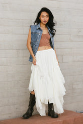 Augusta Handkerchief Skirt in Cream FINAL SALE