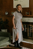Andie Houndstooth Maxi Dress FINAL SALE