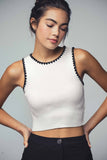 Lara Scalloped Ribbed Knit Top