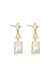 Reflective Crystal Dangle Earrings
