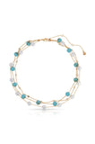 Dressed in Turquoise Pearls Necklace