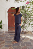 Jaylen Wide Leg Pants in Navy FINAL SALE