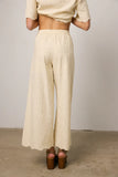 Perrie Floral Wide Leg Pants in Cream FINAL SALE