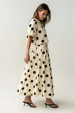 Jacklynn Polka Dot Midi Skirt