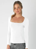 Nikki Clean Line Long Sleeve Top
