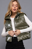 High Neck Zip Up Vest