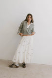 Bluebell Embroidered Midi Skirt FINAL SALE