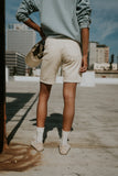 Layla Denim Shorts in Cream