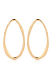 Hammered Large Oval Earrings