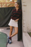 Ozzie Striped Sweater in Red FINAL SALE